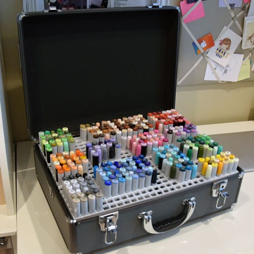 Raskog copic storage and coloring station  Craft organisation, Craft room  organization, Art supplies storage