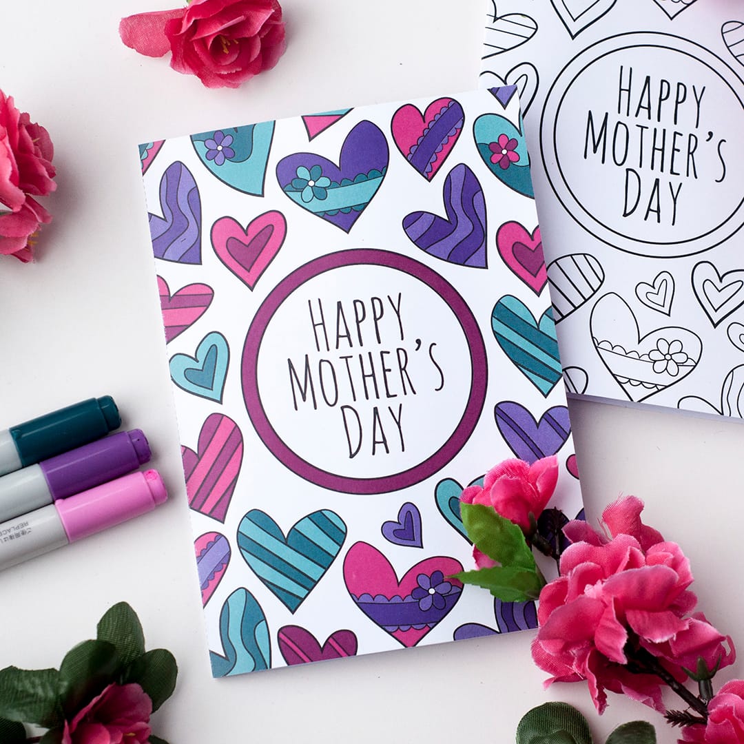 Free Mother's Day Coloring Card - Sarah Renae Clark - Coloring Book Artist and Designer