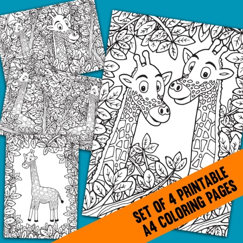 Printable Coloring Journal Pages, Art Therapy Series A, 10 Pack including  grid, lines and blank pages
