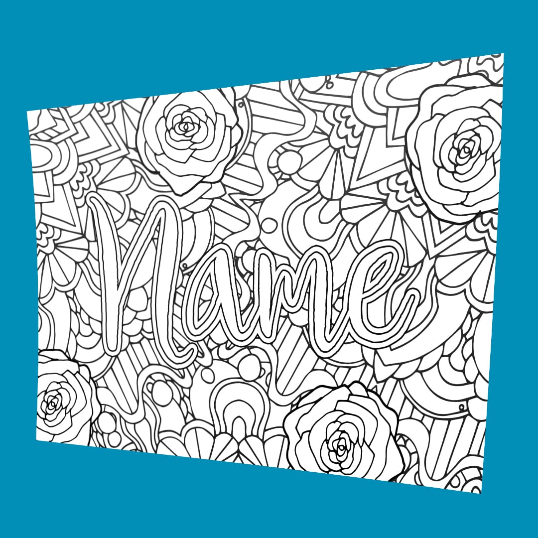 Custom Coloring Page From Your Name Sarah Renae Clark Coloring Book Artist And Designer