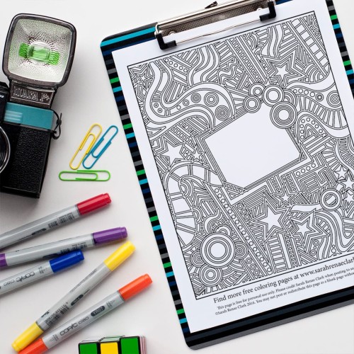 Free printable coloring page for adults