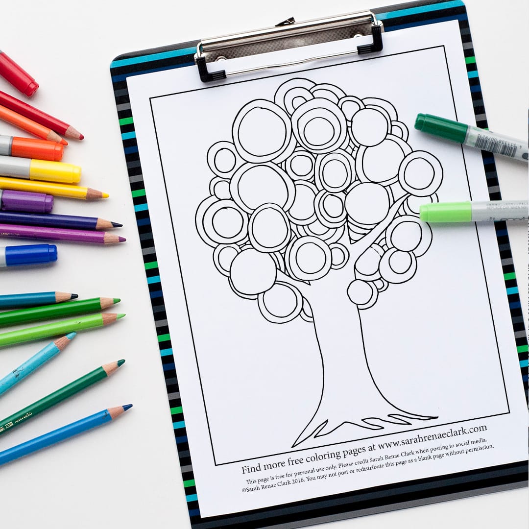 Idea Tree   Free Adult Coloring Page   Sarah Renae Clark ...
