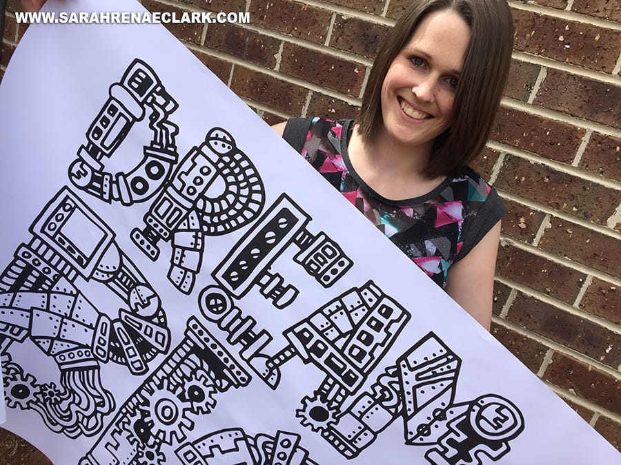 How to make a huge coloring poster