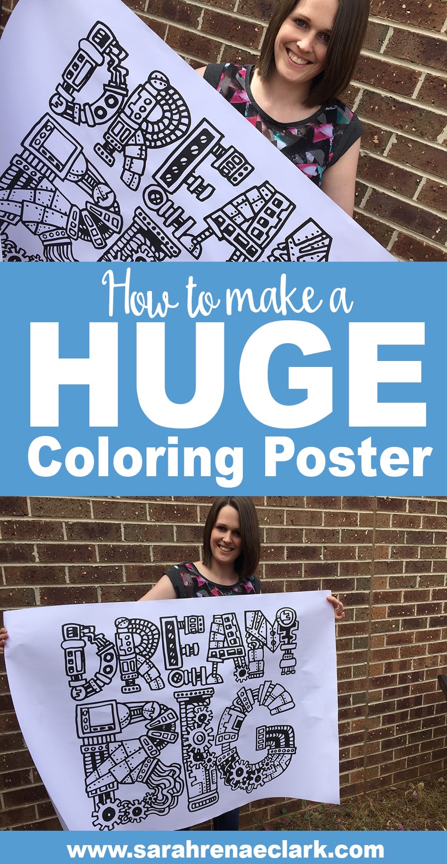How to make a huge coloring poster