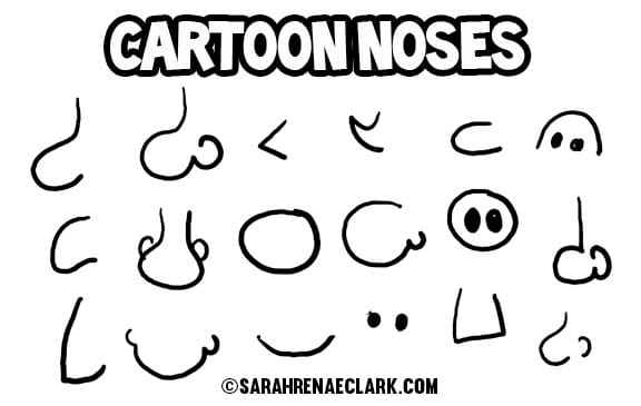 How to Draw Cartoon Noses - Sarah Renae Clark - Coloring Book Artist and  Designer