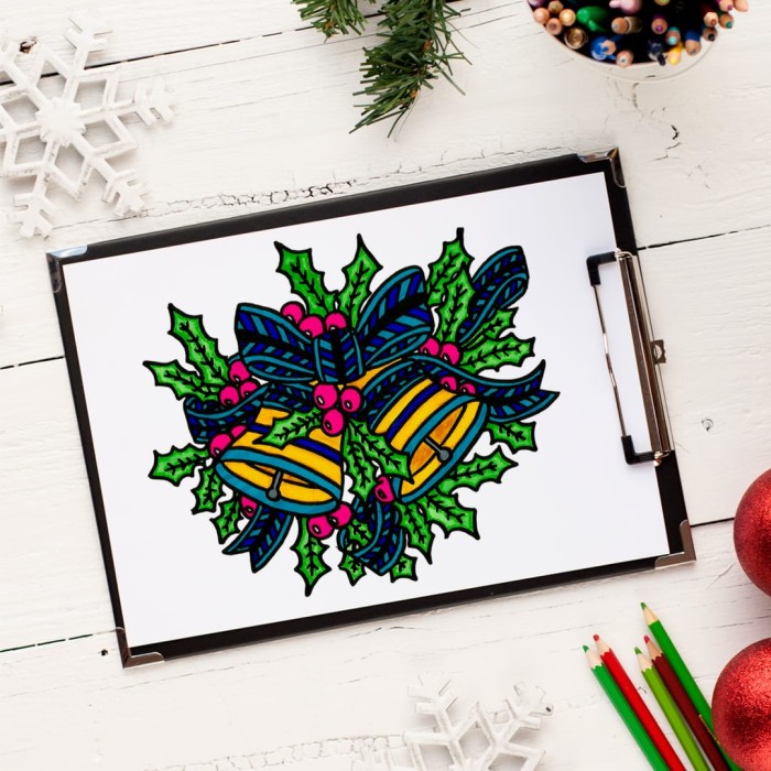 Check out this coloring page from "Coloring Christmas" | Colored by Tiffany. Get the coloring book at www.sarahrenaeclark.com #christmas #coloringbook