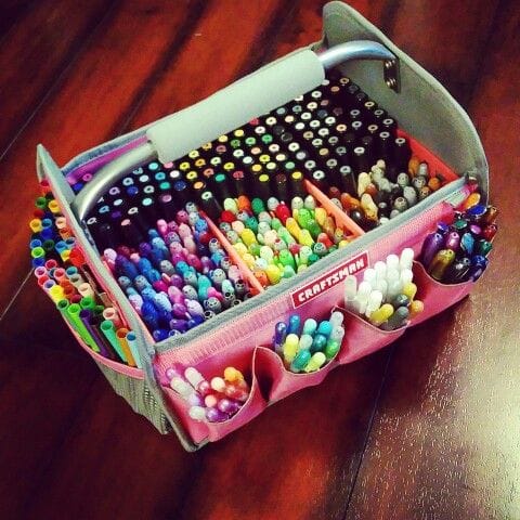 Craftsman Tool Tote - 20 Clever Ways to Organize Your Coloring Supplies
