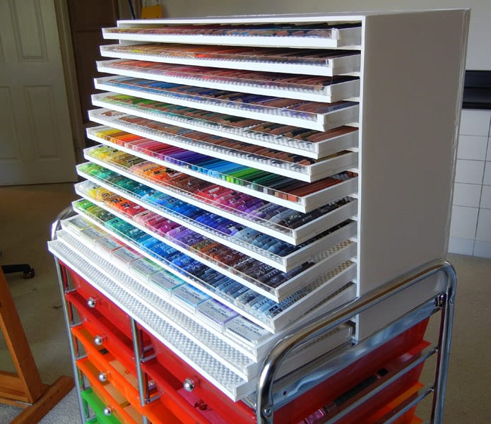 DIY Media Organizer - 20 Clever Ways to Organize Your Coloring Supplies