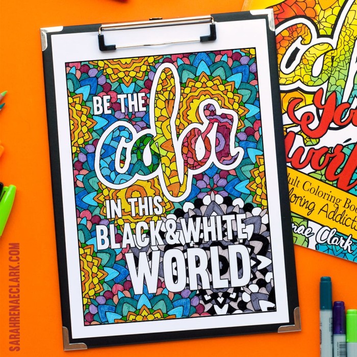 Amazing coloring page for adults | Sample adult coloring page from "Color Your World" by Sarah Renae Clark. Get it at https://sarahrenaeclark.com