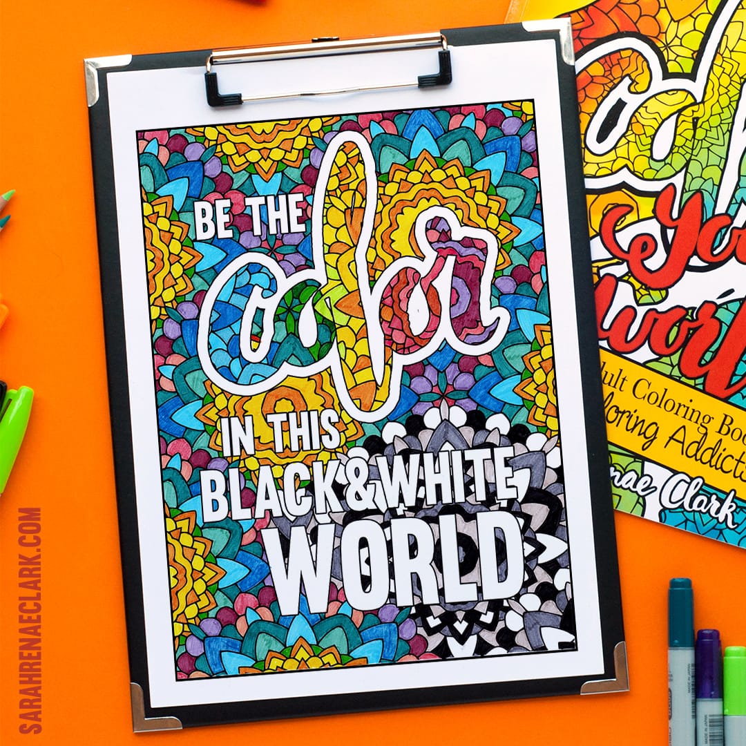 Color Your World - Printable Adult Coloring Book - Sarah Renae Clark -  Coloring Book Artist and Designer