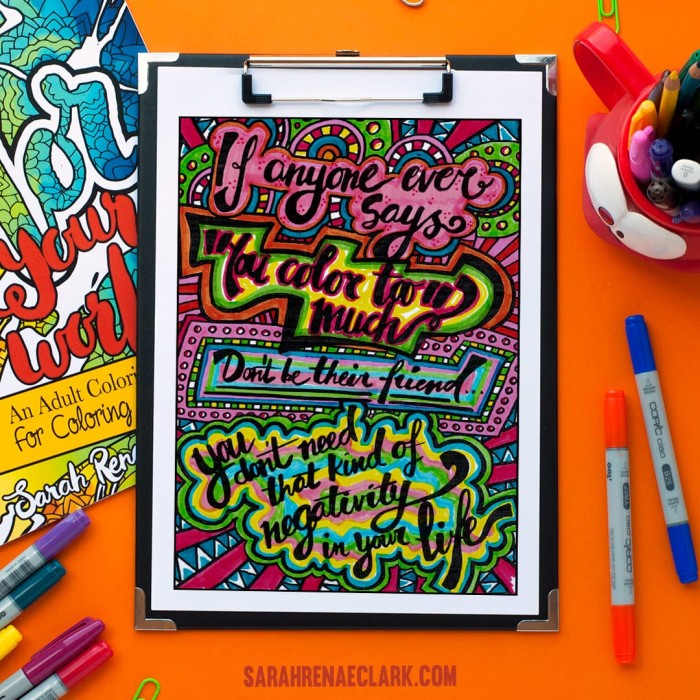 Amazing coloring page for adults | Sample adult coloring page from "Color Your World" by Sarah Renae Clark. Get it at https://sarahrenaeclark.com