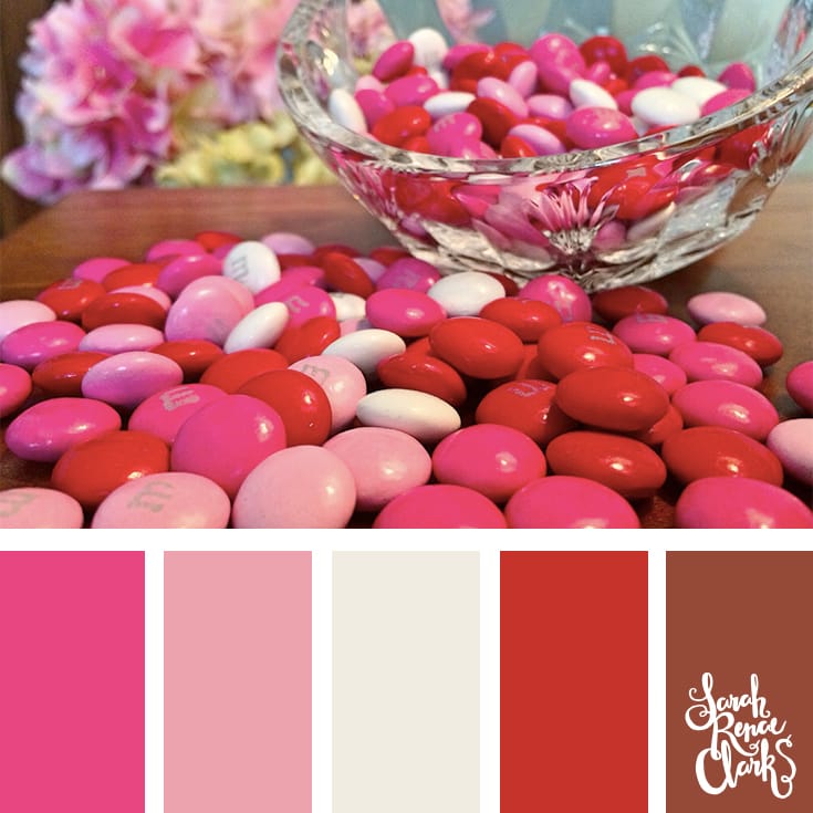 20 Color Ideas For Valentine's Day | See all 20 color schemes for inspiration at http://sarahrenaeclark.com