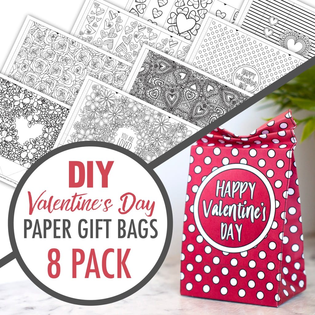 Valentine S Day Paper Bag Template