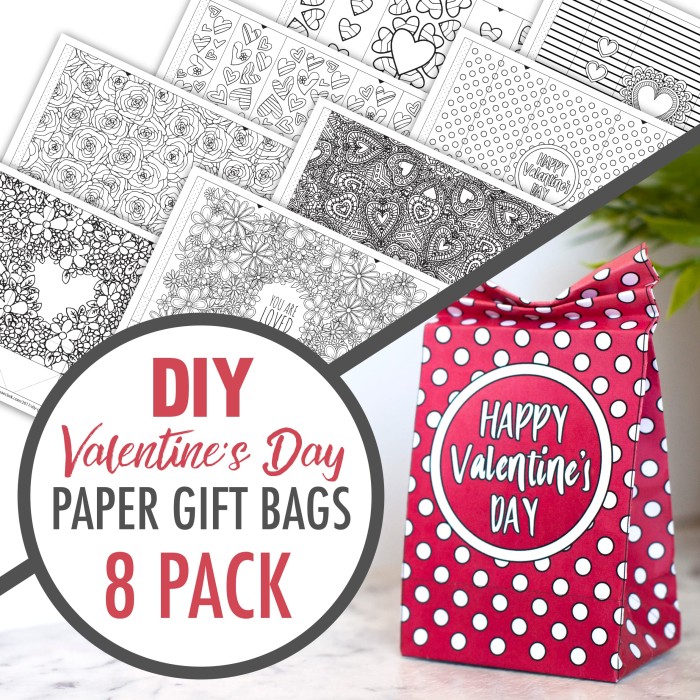 DIY Valentine's Day Paper Gift Bags | Learn how to make your own cute coloring page paper gift bags - what a great gift idea for Valentine's Day! Watch the video instructions and download your free sample at www.sarahrenaeclark.com| Valentine's Day Craft, DIY Valentine's Day, DIY paper gift bag, DIY gift bag, Valentine’s Day activity, DIY craft, free craft template, DIY gift bag tutorial, video tutorial, printable template
