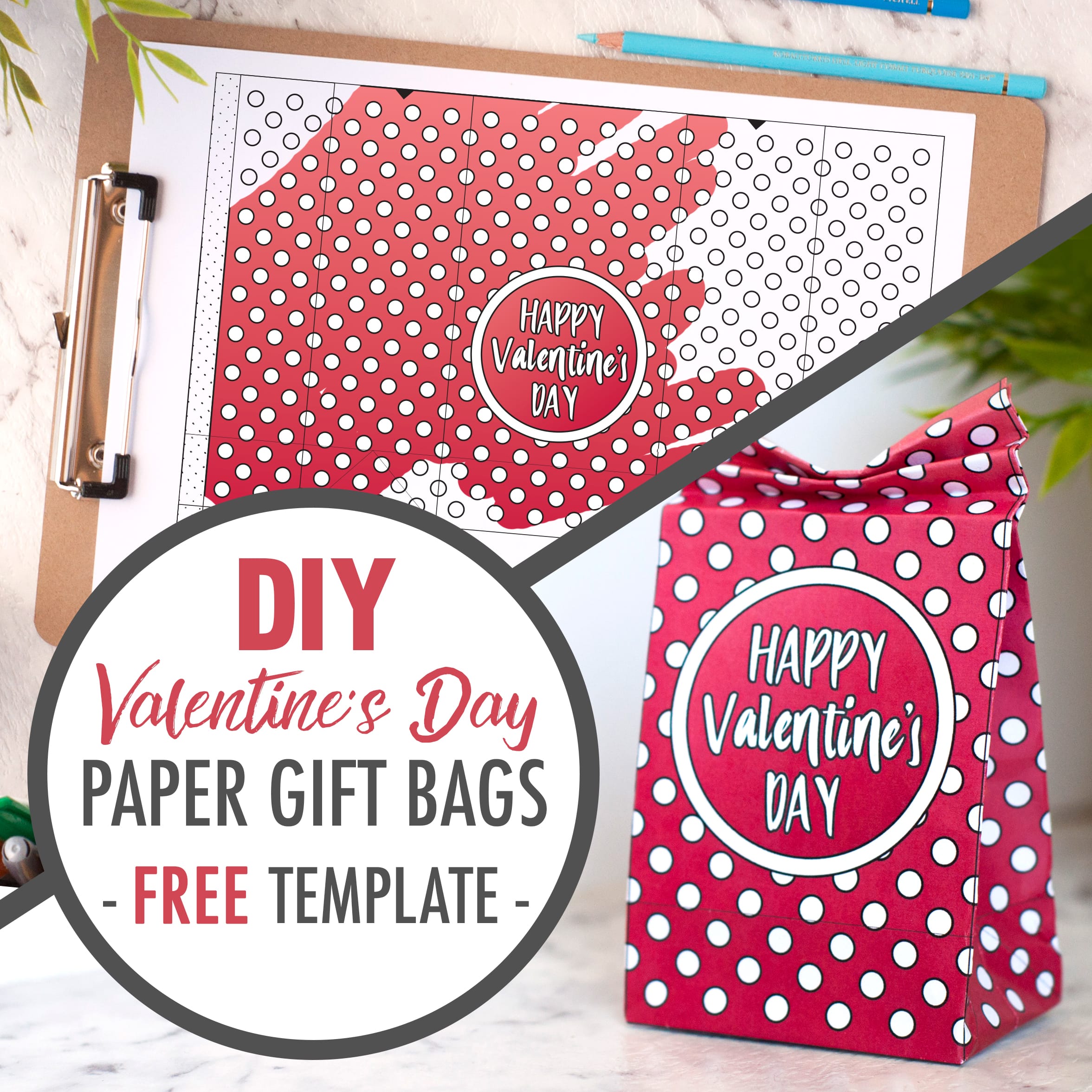 Free DIY Paper Gift Bag Template - Sarah Renae Clark - Coloring Book