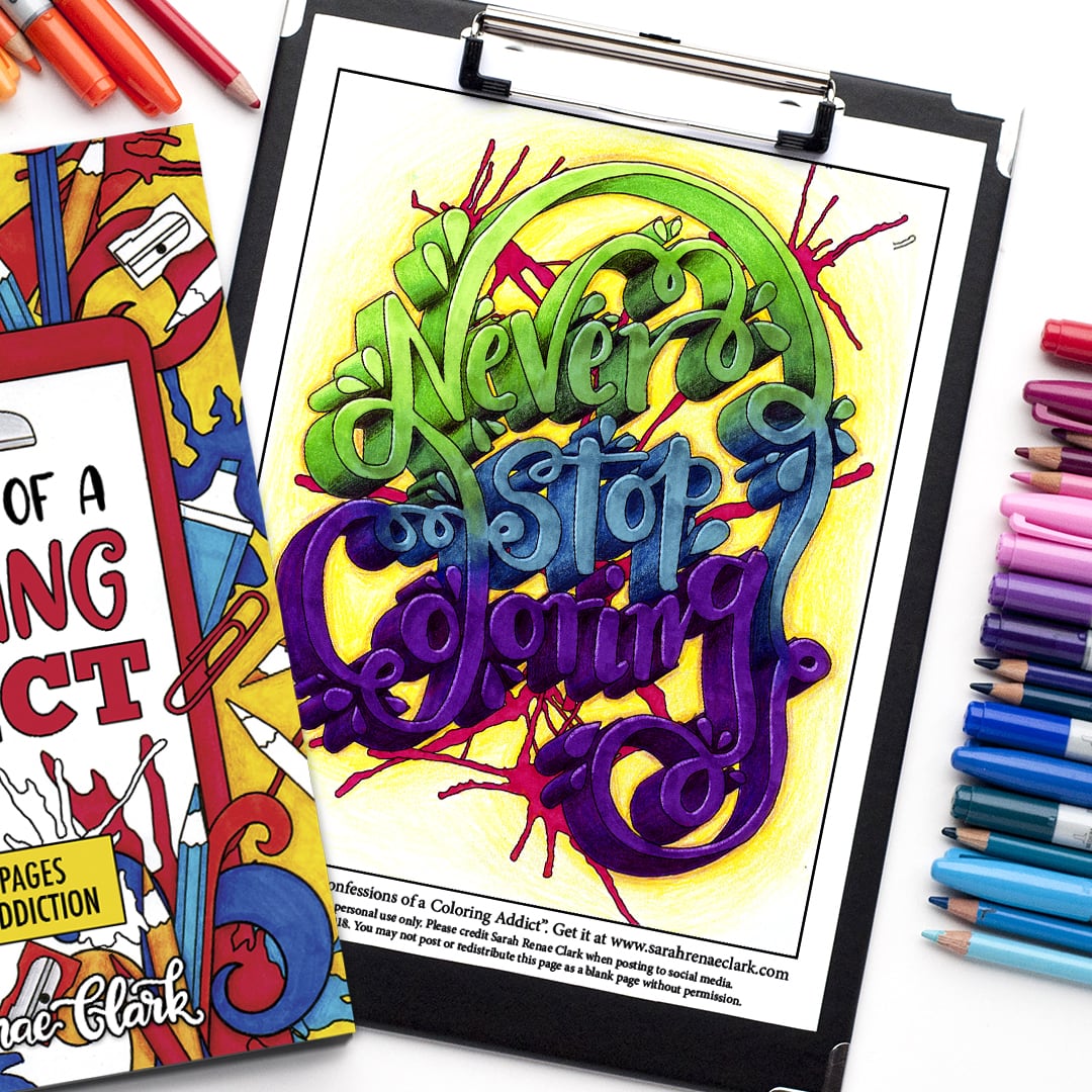 Coloring Essentials Sticker Book - Sarah Renae Clark - Coloring Book Artist  and Designer