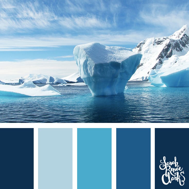 Ice blue color palette  Blue color pallet, Blue color schemes, Winter  color palette