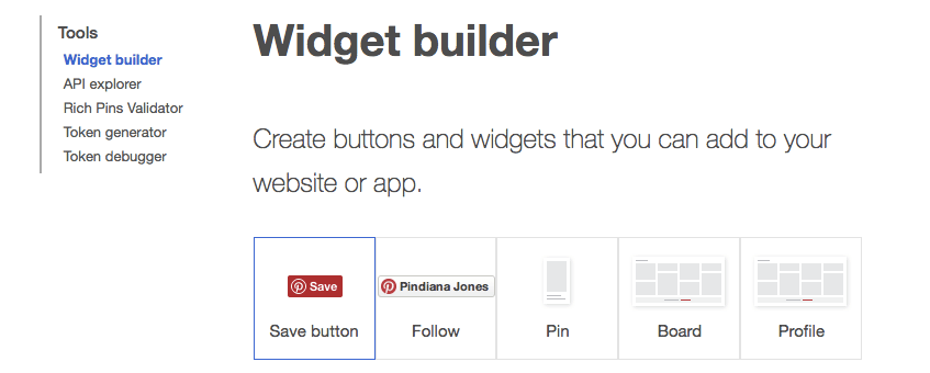 Pinterest Widget Builder