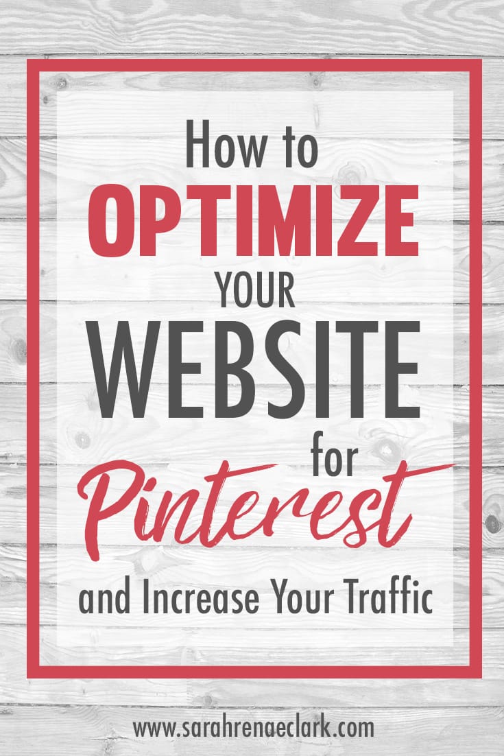 Pinterest can be a huge traffic source for your website. In this post, I'll show you how to verify your website on Pinterest, how to activate Rich Pins, how to set up social share icons, how to install Pinterest widgets, how to create hidden pinterest images and more. www.sarahrenaeclark.com