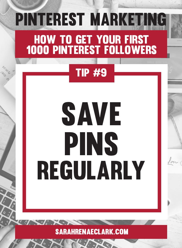 Pin regularly! | Pinterest marketing tips to get your first 1000 Pinterest followers quickly – Click to read my free Pinterest blog series