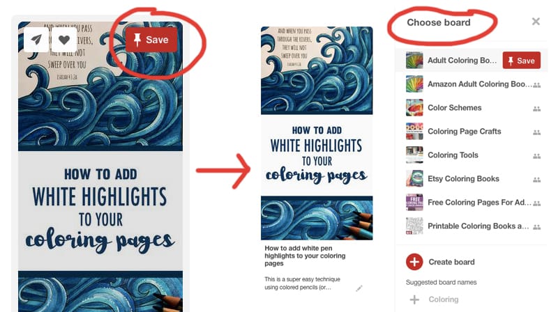 Pinterest save button - How to save a Pin to your own boards | www.sarahrenaeclark.com
