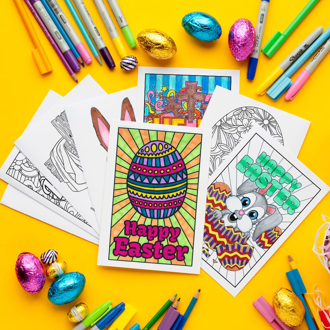 Easter Coloring Cards (set of 10) - Sarah Renae Clark - Coloring Book