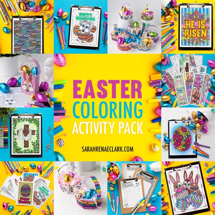 Easter coloring page printable activities