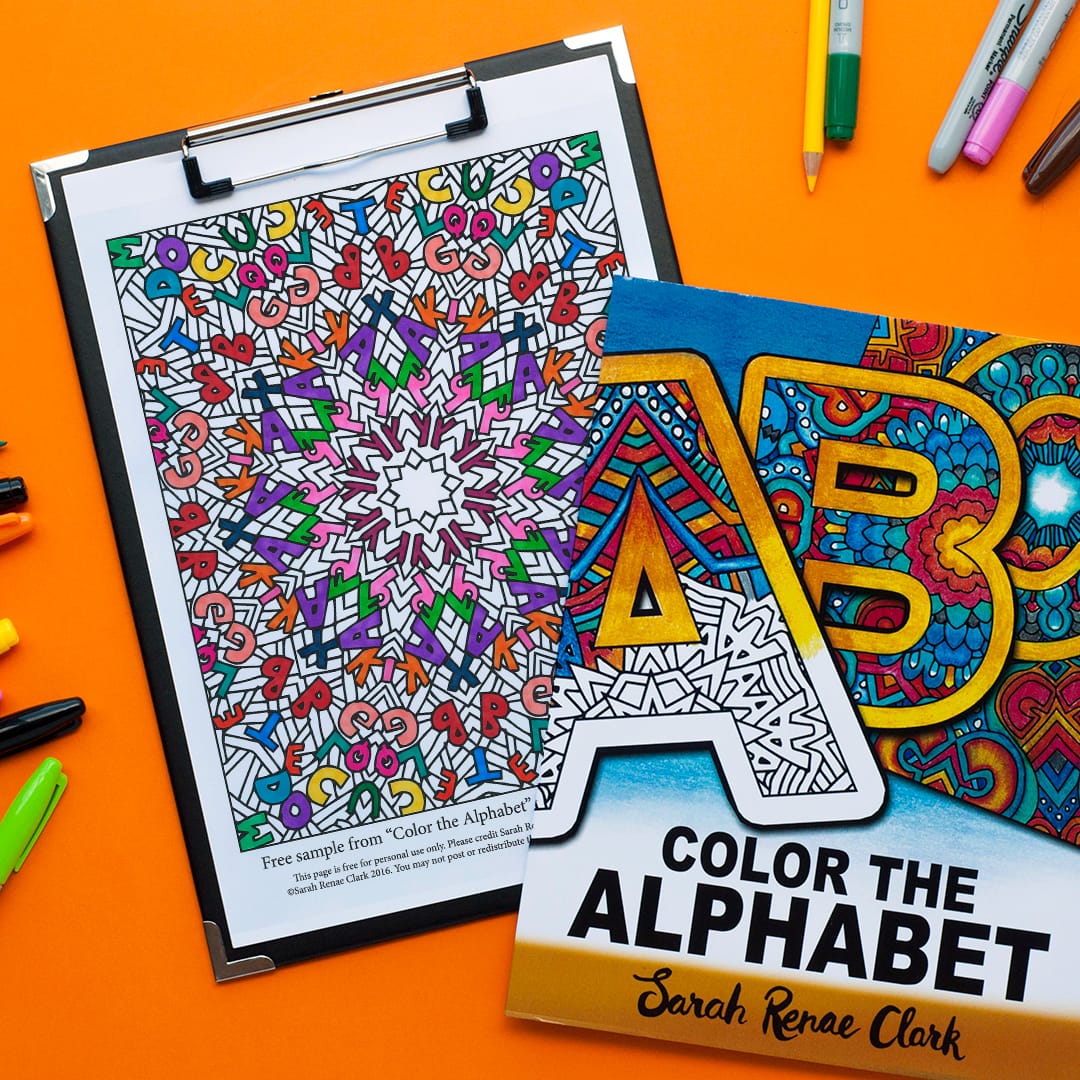 Color The Alphabet Free Sample Page Sarah Renae Clark Coloring 