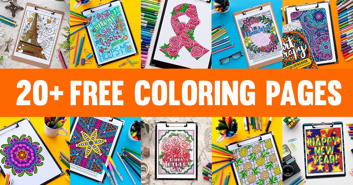 Free adult coloring pages! Get 20+ free adult coloring pages and printables from www.sarahrenaeclark.com | Free coloring pages for adults | Free coloring pages for grown ups | Free grown-up colouring pages | Free seasonal coloring pages