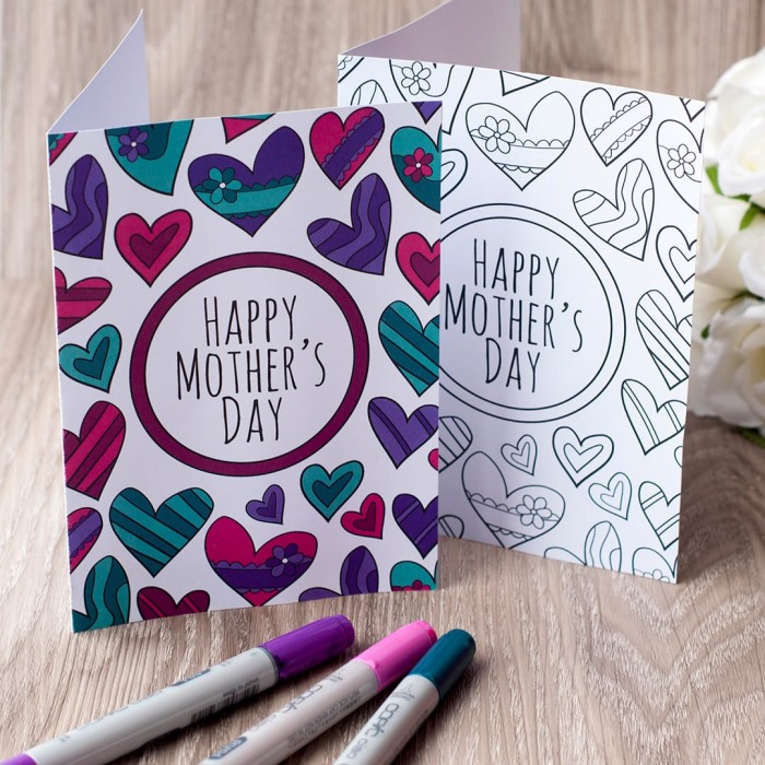 This free printable Mother’s Day card is fun to color in and a great way to personalize your Mother’s Day gift! This is a sample card from my pack of 8 coloring cards for Mother’s Day | Find more Mother’s Day printables and free coloring pages at https://sarahrenaeclark.com/shop/cat/seasonal/mothers-day/