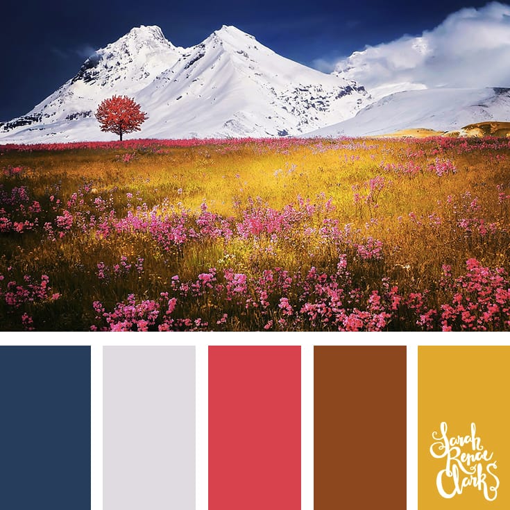 What a view! So colorful | Click for more color combinations and color palettes inspired by the Pantone Fall 2017 Color Trends, plus other coloring inspiration at http://sarahrenaeclark.com | Colour palettes, colour schemes, color therapy, mood board, color hue