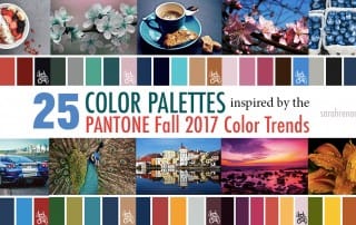 25 Color Palettes Inspired by the Pantone Fall 2017 Color Trends | See all 25 color schemes for inspiration at https://sarahrenaeclark.com