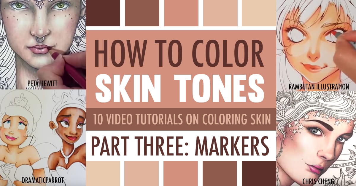How to Colour Skin & Faces With Copic Markers - Tutorial 