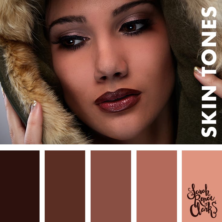 Skin color palette | Learn how to color skin tones with colored pencils or markers with these 10 video tutorials. Learn new blending techniques and handy tips for coloring skin. | Skin coloring tutorials and color palettes at www.sarahrenaeclark.com