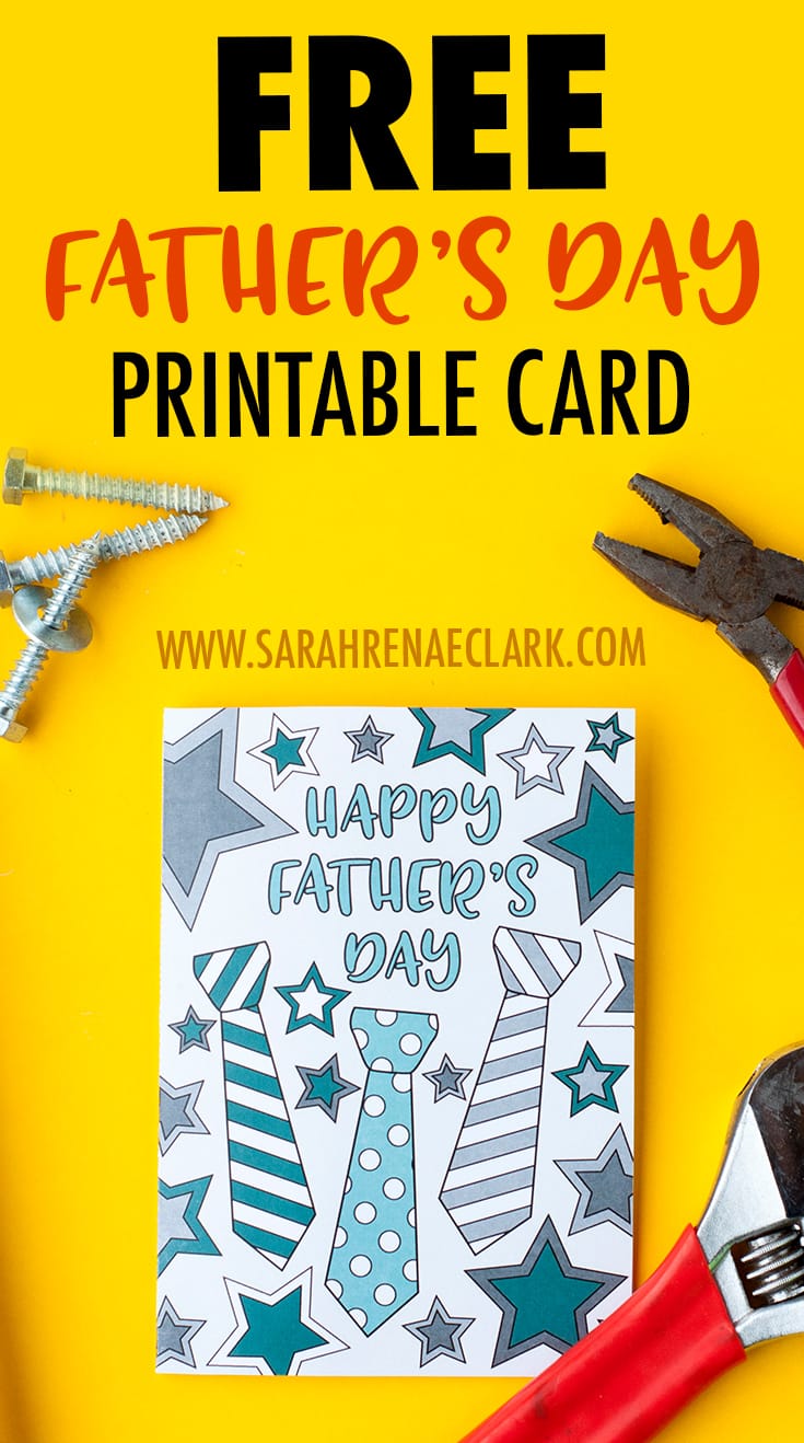 Free Father's Day Card Printable Template Sarah Renae