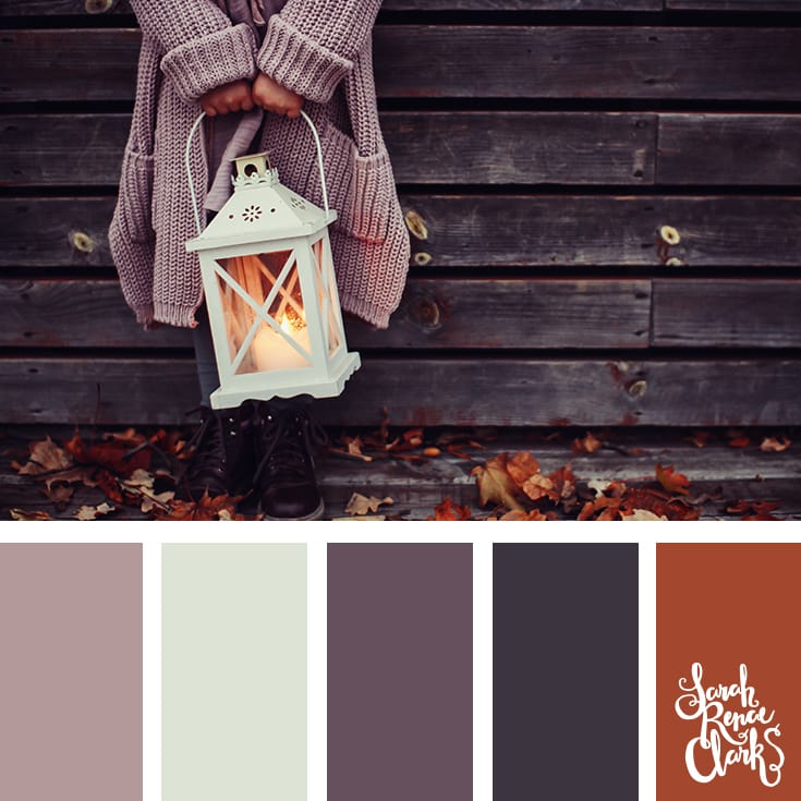 Warm vibes for autumn color inspiration | Click for more fall color combinations, mood boards and seasonal color palettes at http://sarahrenaeclark.com
