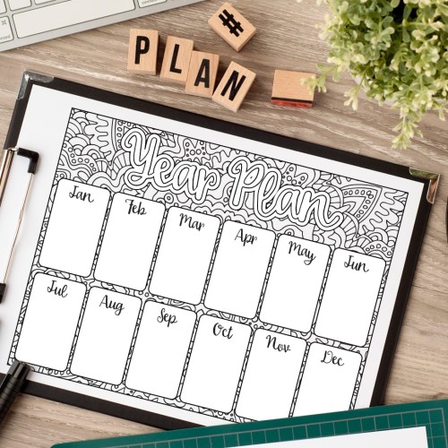 Plan With Me — How I Create DIY Daily Coloring Book Planner