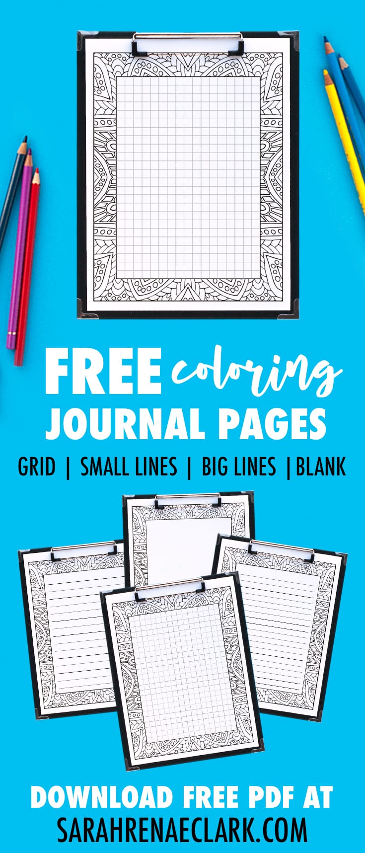 Download Free Printable Coloring Journal Pages - Sarah Renae Clark ...