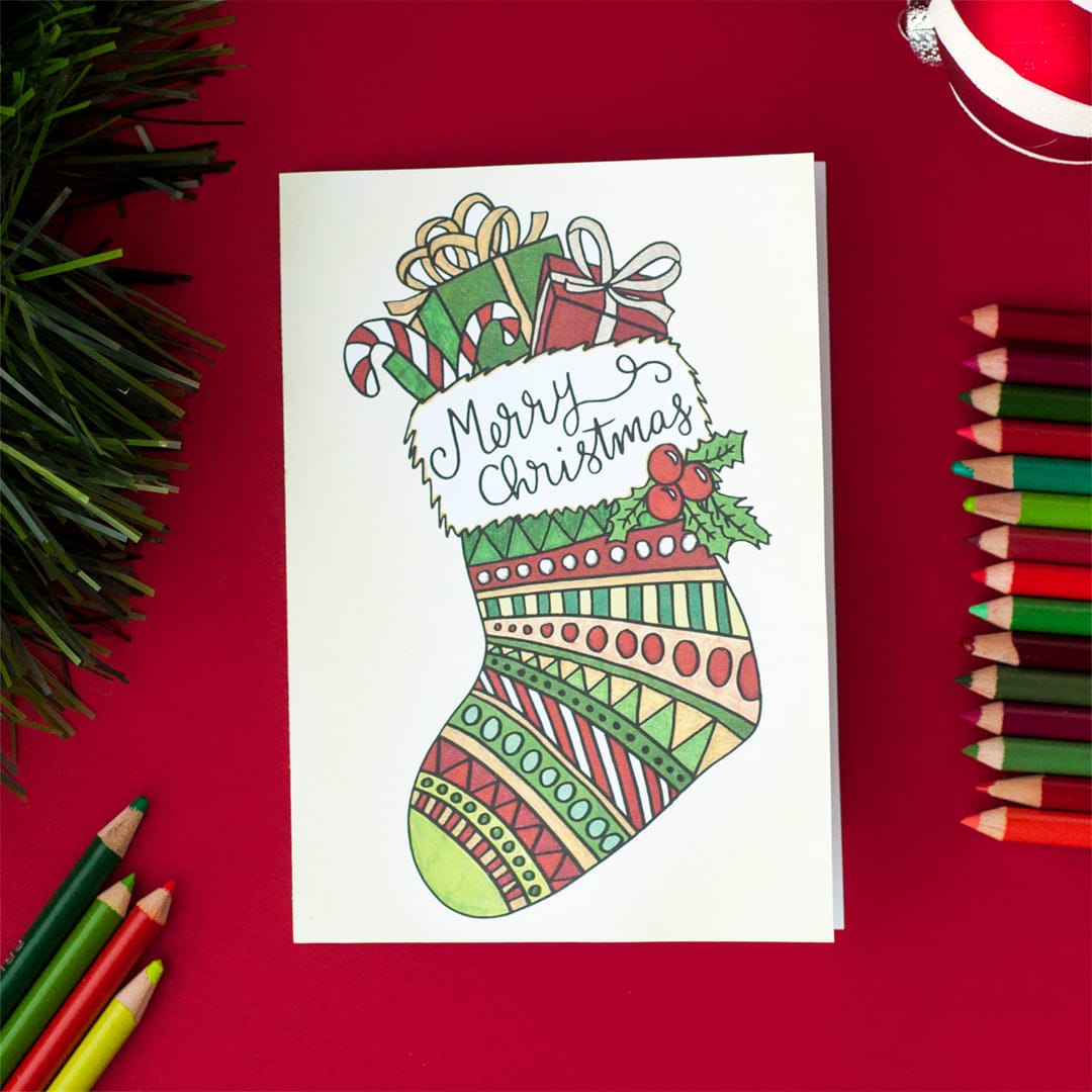 Free Christmas Coloring Card Sarah Renae Clark Coloring Book Artist 