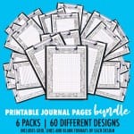Printable Coloring Journal Pages | Art Therapy Series A | 10 Pack