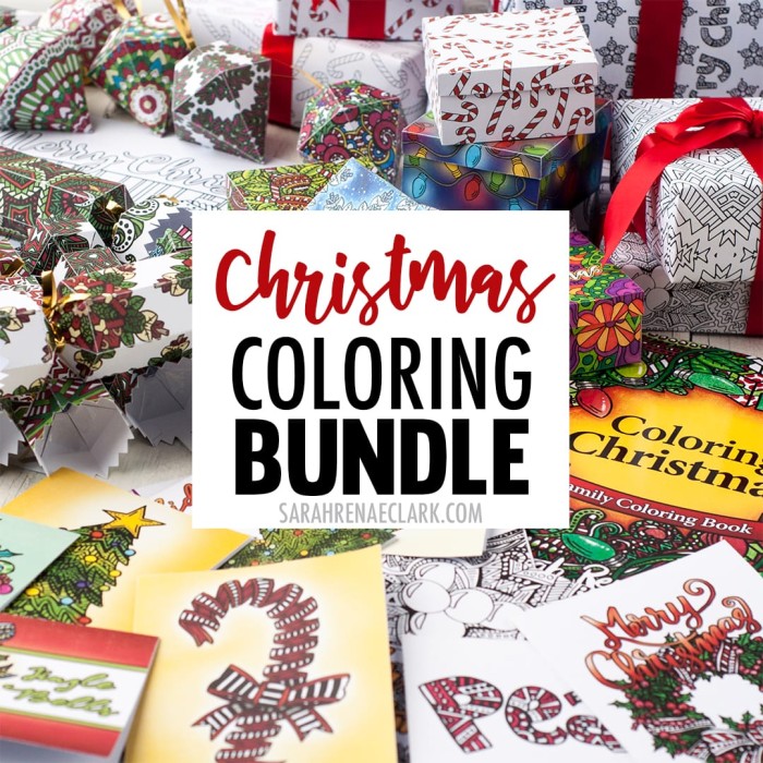 Save 50% on Christmas printables in this huge Christmas Coloring Bundle! It includes printable Christmas crackers, ornaments, bookmarks, coloring pages, gift tags, wrapping paper, gift boxes, Christmas cards and more!