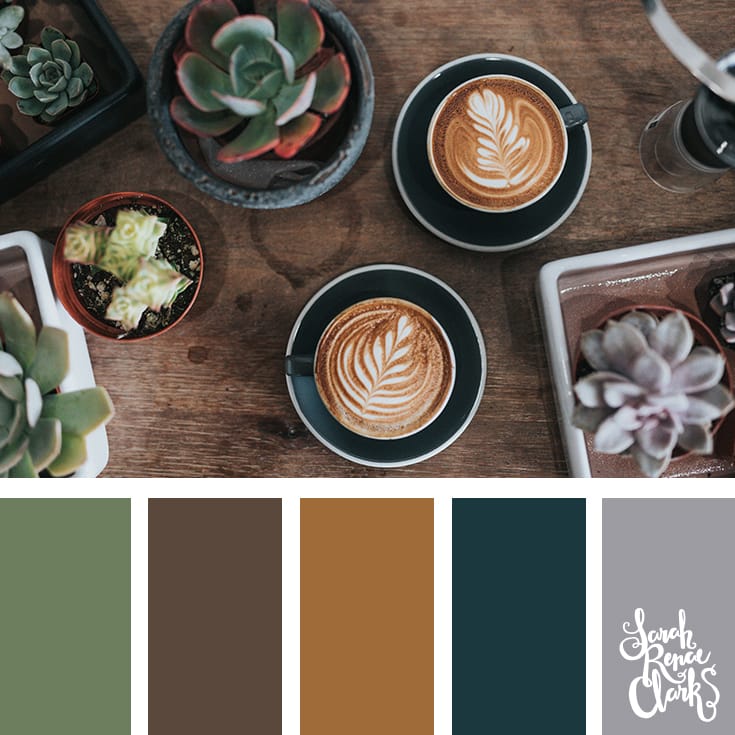 Coffee colors // Winter Color Schemes // Click for more winter color combinations, mood boards and seasonal color palettes at http://sarahrenaeclark.com #color #colorscheme #colorinspiration