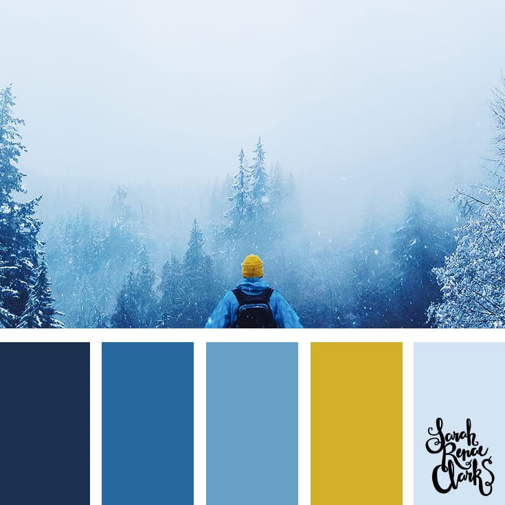 Winter storm // Winter Color Schemes // Click for more winter color combinations, mood boards and seasonal color palettes at http://sarahrenaeclark.com #color #colorscheme #colorinspiration