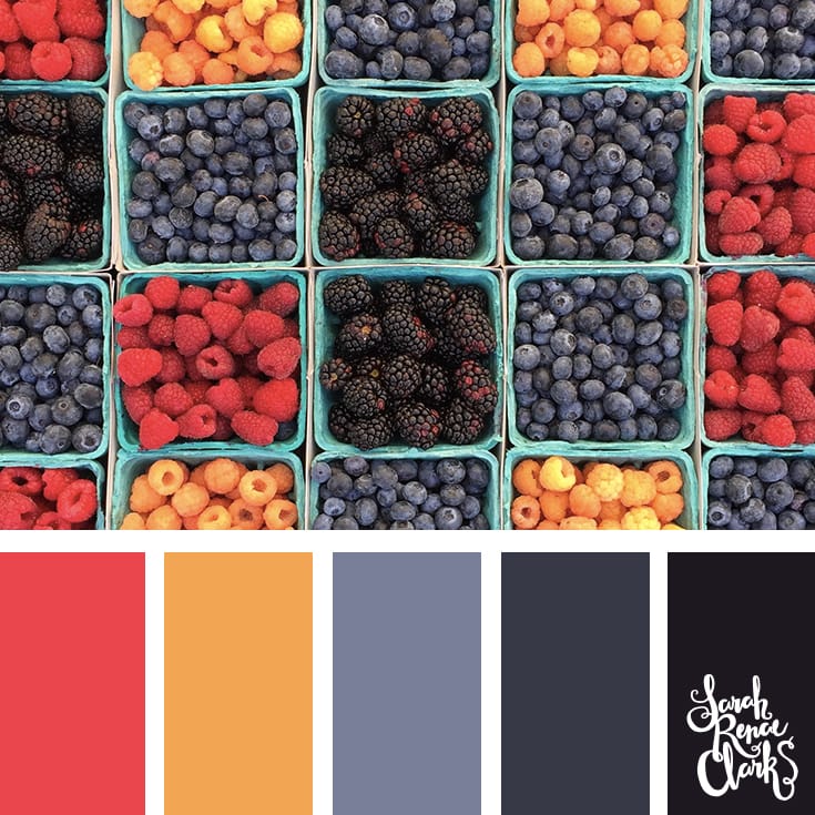 Colorful winter fruits // Winter Color Schemes // Click for more winter color combinations, mood boards and seasonal color palettes at http://sarahrenaeclark.com #color #colorscheme #colorinspiration