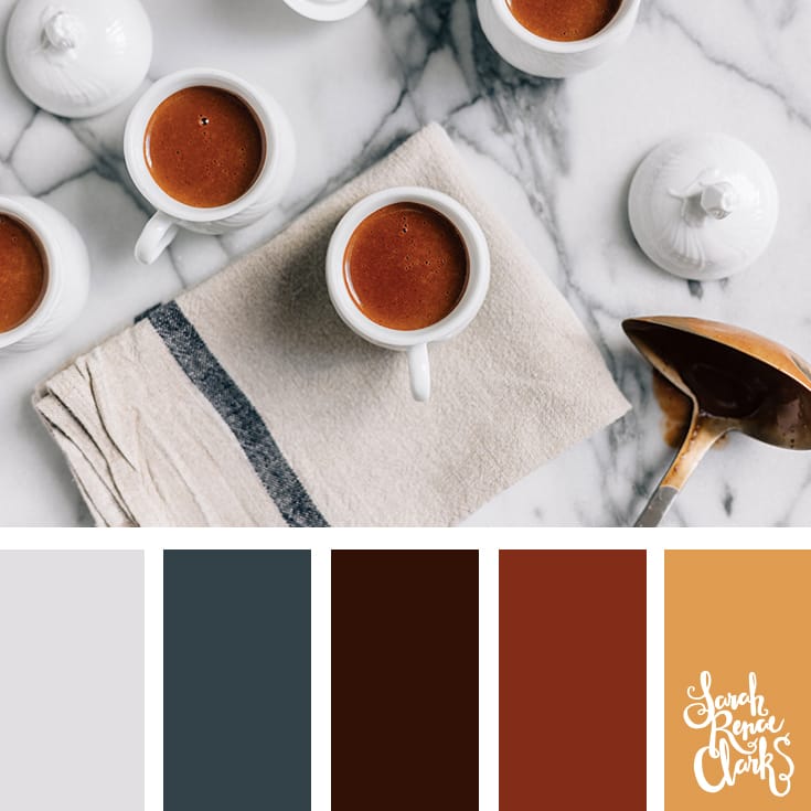 Color of coffee // Winter Color Schemes // Click for more winter color combinations, mood boards and seasonal color palettes at http://sarahrenaeclark.com #color #colorscheme #colorinspiration