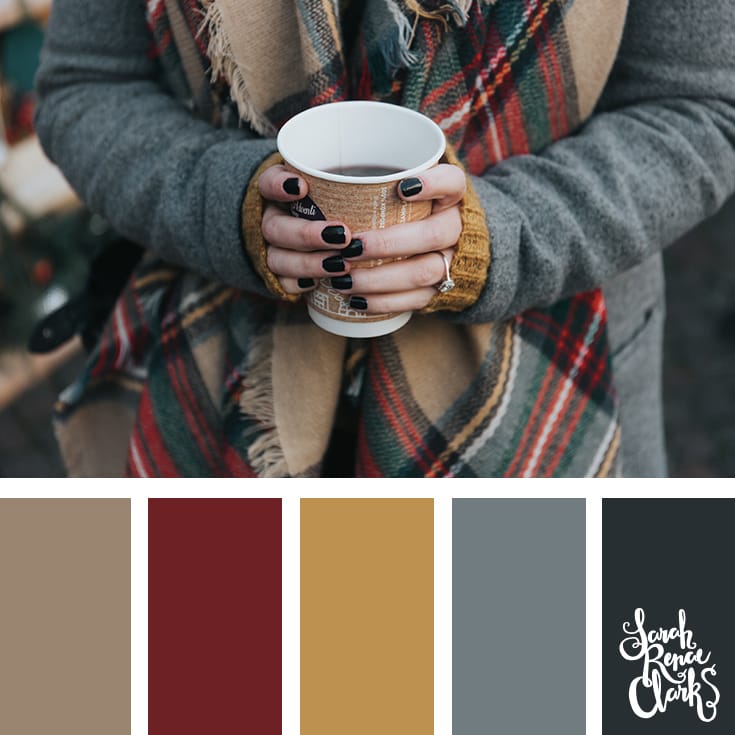 Warm vibes // Winter Color Schemes // Click for more winter color combinations, mood boards and seasonal color palettes at http://sarahrenaeclark.com #color #colorscheme #colorinspiration
