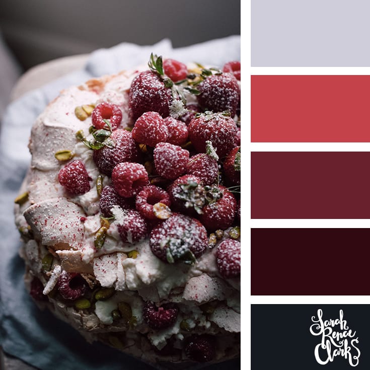 Berry love // Winter Color Schemes // Click for more winter color combinations, mood boards and seasonal color palettes at http://sarahrenaeclark.com #color #colorscheme #colorinspiration