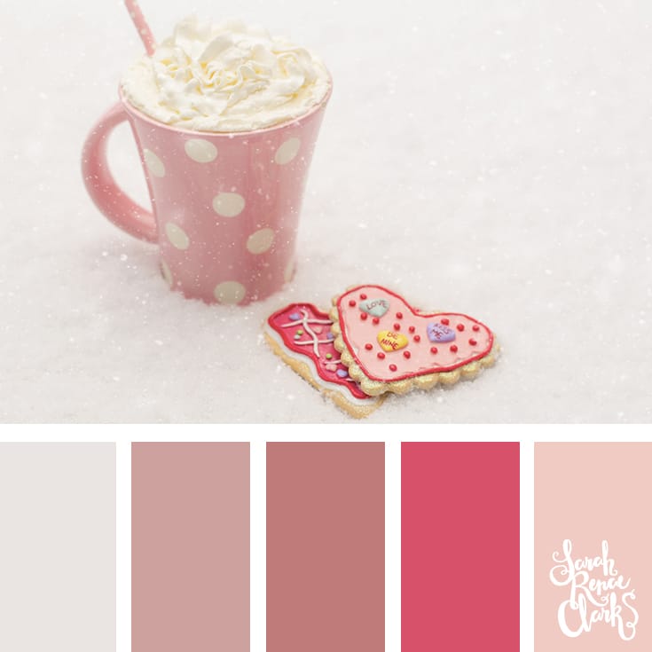 Pink color palettes // Winter Color Schemes // Click for more winter color combinations, mood boards and seasonal color palettes at http://sarahrenaeclark.com #color #colorscheme #colorinspiration