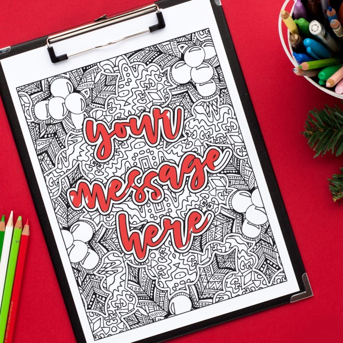 Get a personalized Christmas coloring page made from your own message! #personalized #diychristmas #christmas