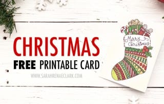 Free Christmas card printable template // Find more coloring Christmas printables at sarahrenaeclark.com #free #christmas #printable
